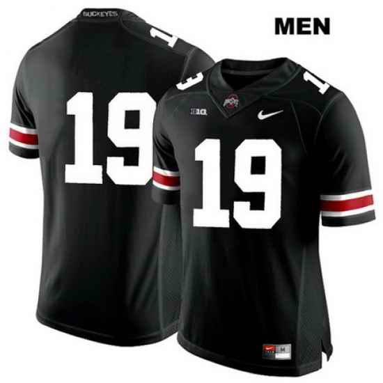 Chris Olave Ohio State Buckeyes White Font Authentic Mens Stitched  19 Nike Black College Football Jersey Without Name Jersey